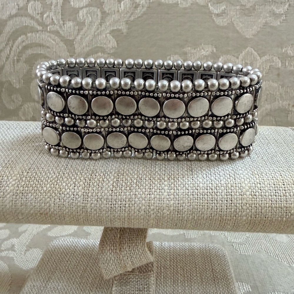 Silver Studded Stretch Bracelet